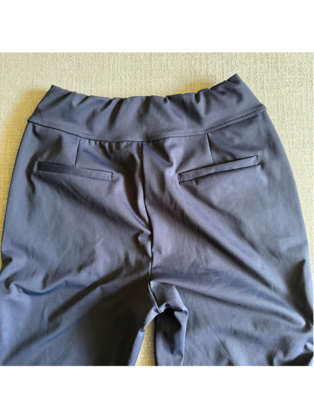 Halara Flex DayStretch Mid Rise Side Zipper Pocket Work Flare Pants dark blue PS - Picture 6 of 12